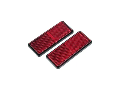 Gear Gremlin Red Rectangular Adhesive Reflectors