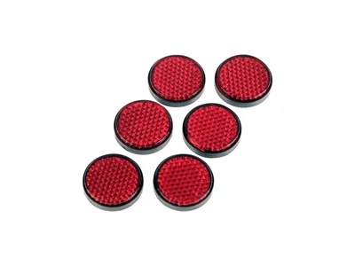 Gear Gremlin Red Round Adhesive Reflectors