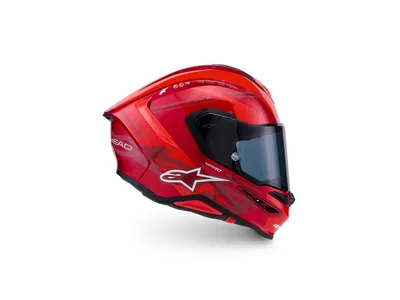 Alpinestars S-R7 A-Core Helmet - Red / White Glossy