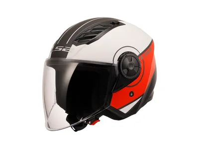 LS2 OF616 Airflow II Cover Helmet - Matt White / Red