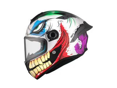 MT Targo S Joke Helmet - Gloss White / Red / Yellow