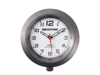 Oxford AnaClock - Titanium / White