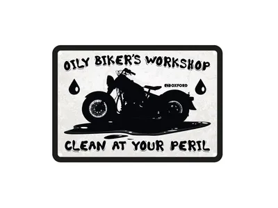 Oxford Garage Metal Sign - Oily Bikers Workshop