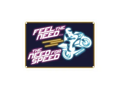 Oxford Garage Metal Sign - Feel The Need The Need For Speed