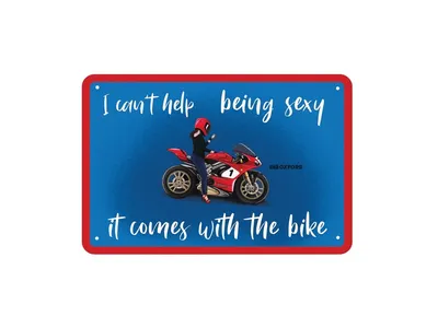 Oxford Garage Metal Sign - It Come With The Bike