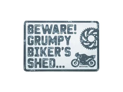 Oxford Garage Metal Sign - Beware