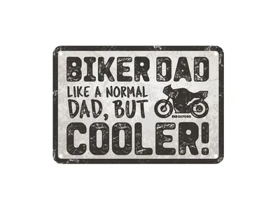 Oxford Garage Metal Sign - Biker Dad