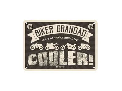 Oxford Garage Metal Sign - Biker Grandad