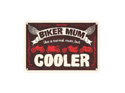 Oxford Garage Metal Sign - Biker Mum