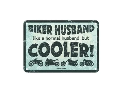 Oxford Garage Metal Sign - Biker Husband