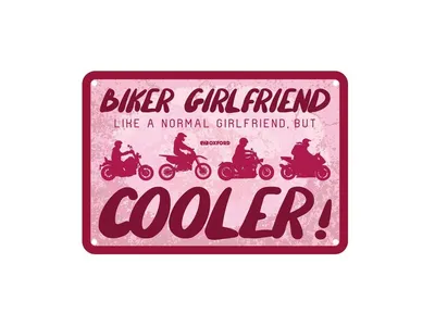 Oxford Garage Metal Sign - Biker Girlfriend