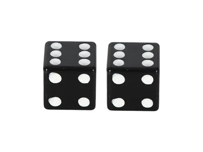 Oxford Valve Caps - Lucky Dice Black