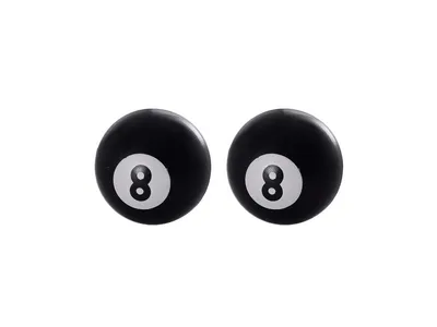 Oxford Valve Caps - No. 8 Ball Black