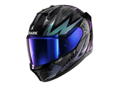 Shark D-Skwal 3 Helmet - Blast-R KGX - Black / Green Glitter