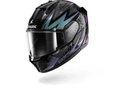 Shark D-Skwal 3 Helmet - Blast-R KGX - Black / Green Glitter