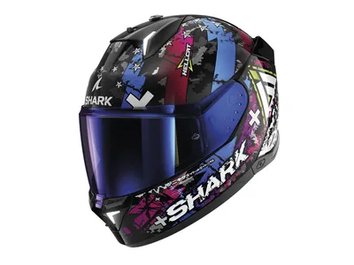Shark Skwal i3 Helmet - Hellcat KUB - Black / Chrome / Blue