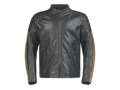 Triumph Braddan Sport Leather Jacket - Black / Gold