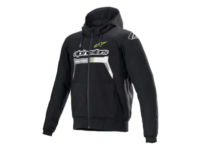 Alpinestars Chrome Ignition Textile Hoodie - Black / Yellow Fluo