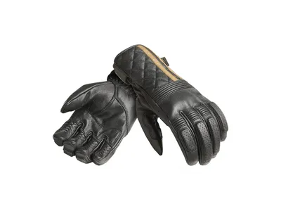 Triumph Sulby Leather Gloves - Black / Gold