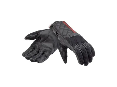 Triumph Sulby Mesh Leather Gloves - Black / Red