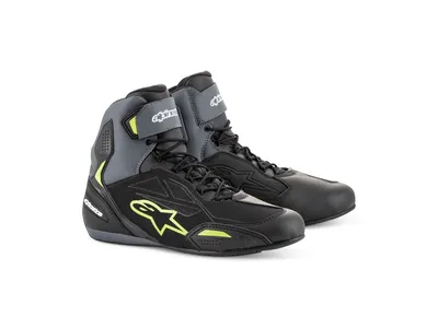 Alpinestars Faster-3 Drystar Shoes - Black / Grey / Fluo Yellow