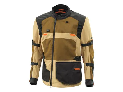 KTM Adventure R V3 Textile Jacket - Brown / Orange / Black