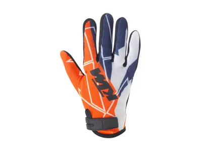 KTM Gravity-FX Kids Gloves - Orange / Blue / White