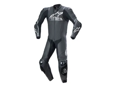 Alpinestars Missile V2 Ward Leather 1-Piece Suit - Black / Metallic Grey