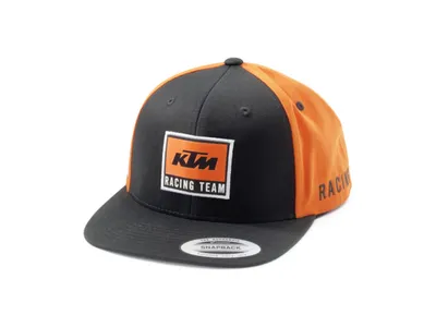 KTM Team Flat Baseball Hat - Black / Orange