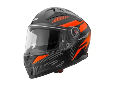 KTM FF811 Vector II Carbon Helmet - Black / Grey / Orange