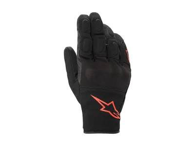 Alpinestars S-Max Drystar Gloves - Black / Red Fluo