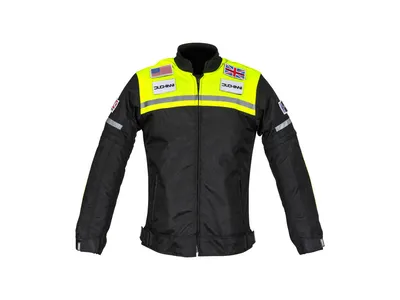 Duchinni Youth Grid Textile Jacket - Black / Fluo Yellow