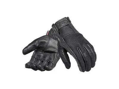 Triumph Raven Mesh Leather Gloves - Black