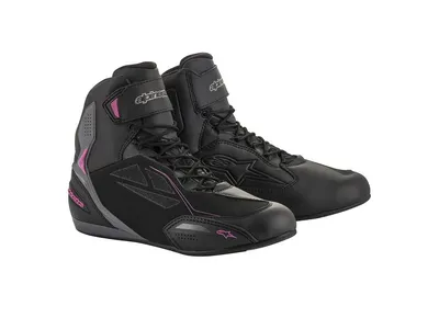 Alpinestars Stella Faster-3 Drystar Shoes - Black / Dark Grey / Fuchsia