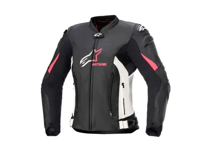 Alpinestars Stella GP Plus V4 Leather Jacket - Black / White / Diva Pink