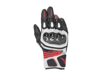 Alpinestars SP-X Air Carbon V2 Gloves - Black / White / Red Fluo