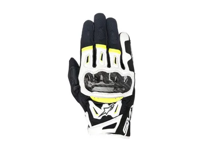 Alpinestars SMX-2 Air Carbon V2 Gloves - Black / White / Yellow Fluo