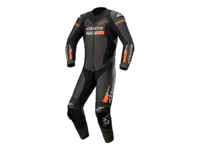 Alpinestars GP Force Chaser Leather 1-Piece Suit - Black / Red Fluo