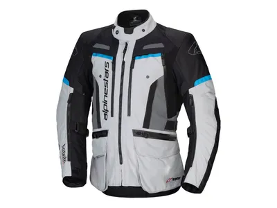 Alpinestars Bogota Pro Drystar Textile Jacket - Ice Grey / Black / Cyan