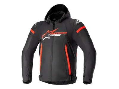 Alpinestars Zaca Waterproof Textile Jacket - Black / Bright Red / White