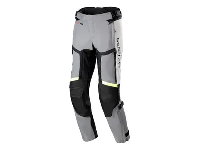 Alpinestars Bogota Pro Drystar 4 Seasons Textile Trousers - Ice Grey / Dark Grey / Yellow Fluo