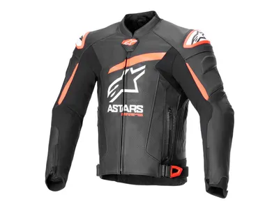 Alpinestars GP Plus R V4 Airflow Leather Jacket - Black / Red Fluo / White