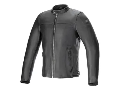 Alpinestars Blacktrack Leather Jacket - Black / Black