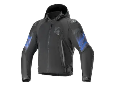 Alpinestars Zaca Air Venom Waterproof Textile Jacket - Black / Electric Blue