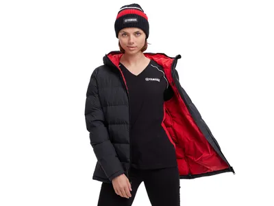 Yamaha Revs Women's Outerwear Puffer Jacket - Black / Red