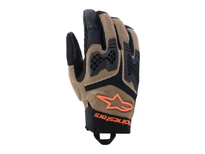 Alpinestars Manti Air Gloves - Dark Khaki / Black / Orange Fluo