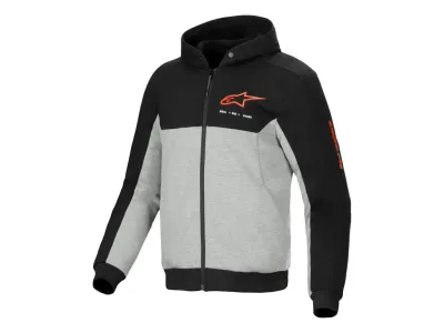 Alpinestars Chrome V2 Sport Textile Hoodie - Black / Grey Heather / Red Fluo