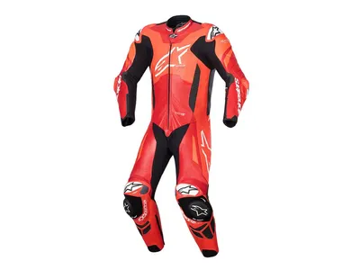 Alpinestars GP Plus V4 Sprint 1-Piece Leather Suit - Red Fluo / Mid Red / White