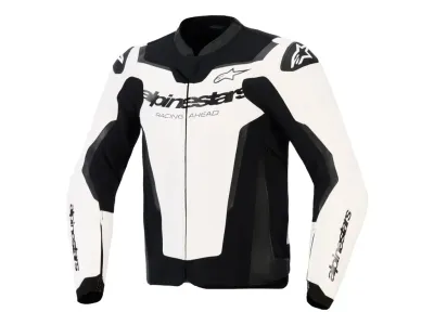 Alpinestars GP Force V2 Leather Jacket - White / Black