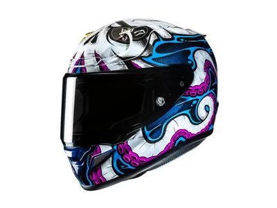 HJC RPHA 12 Helmet - Kraken Blue / Purple / White